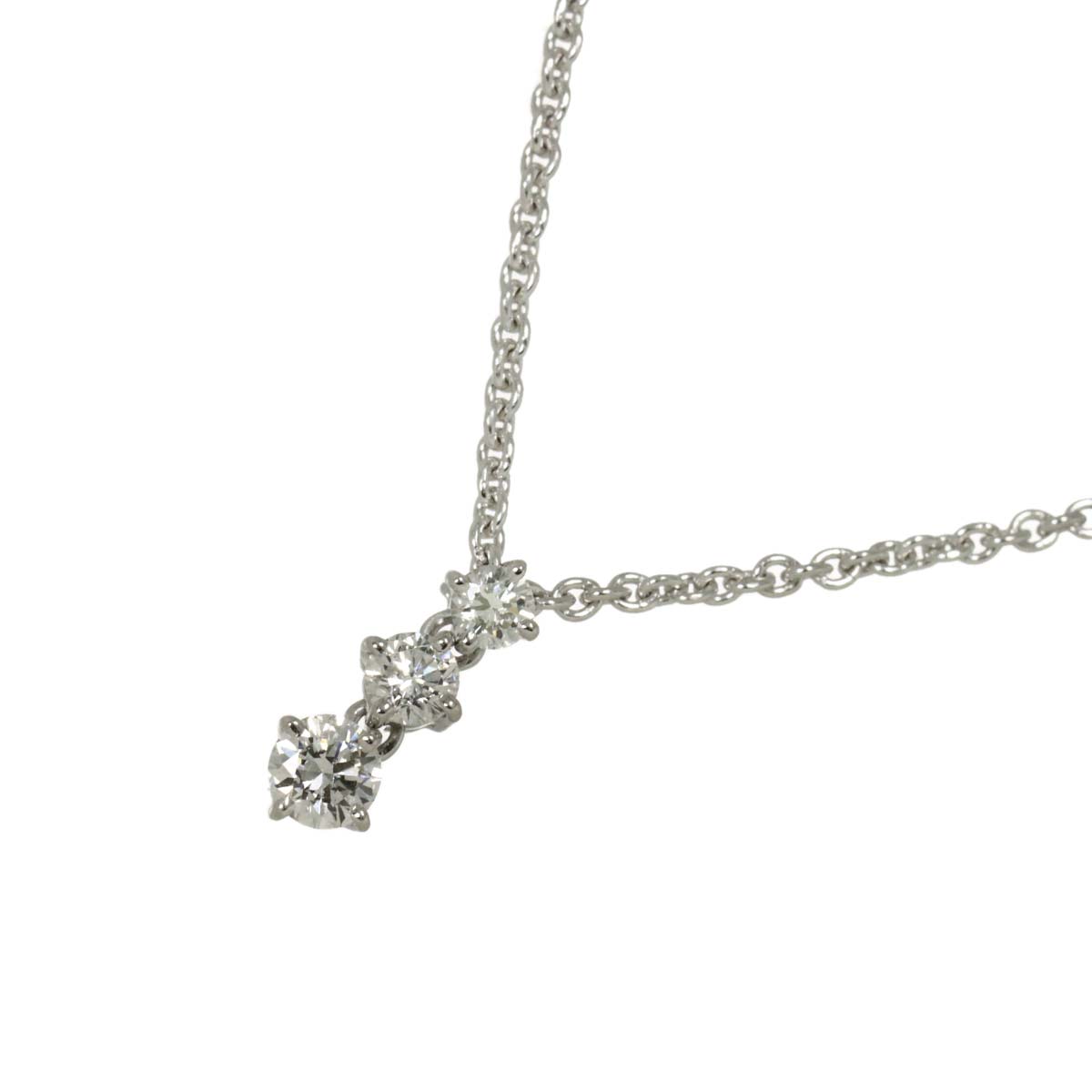 Diamond 0.17ct Necklace 18K White Gold 750