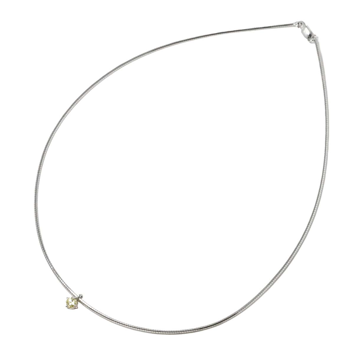 Diamond 0.37ct Necklace 18K WG White Gold 750