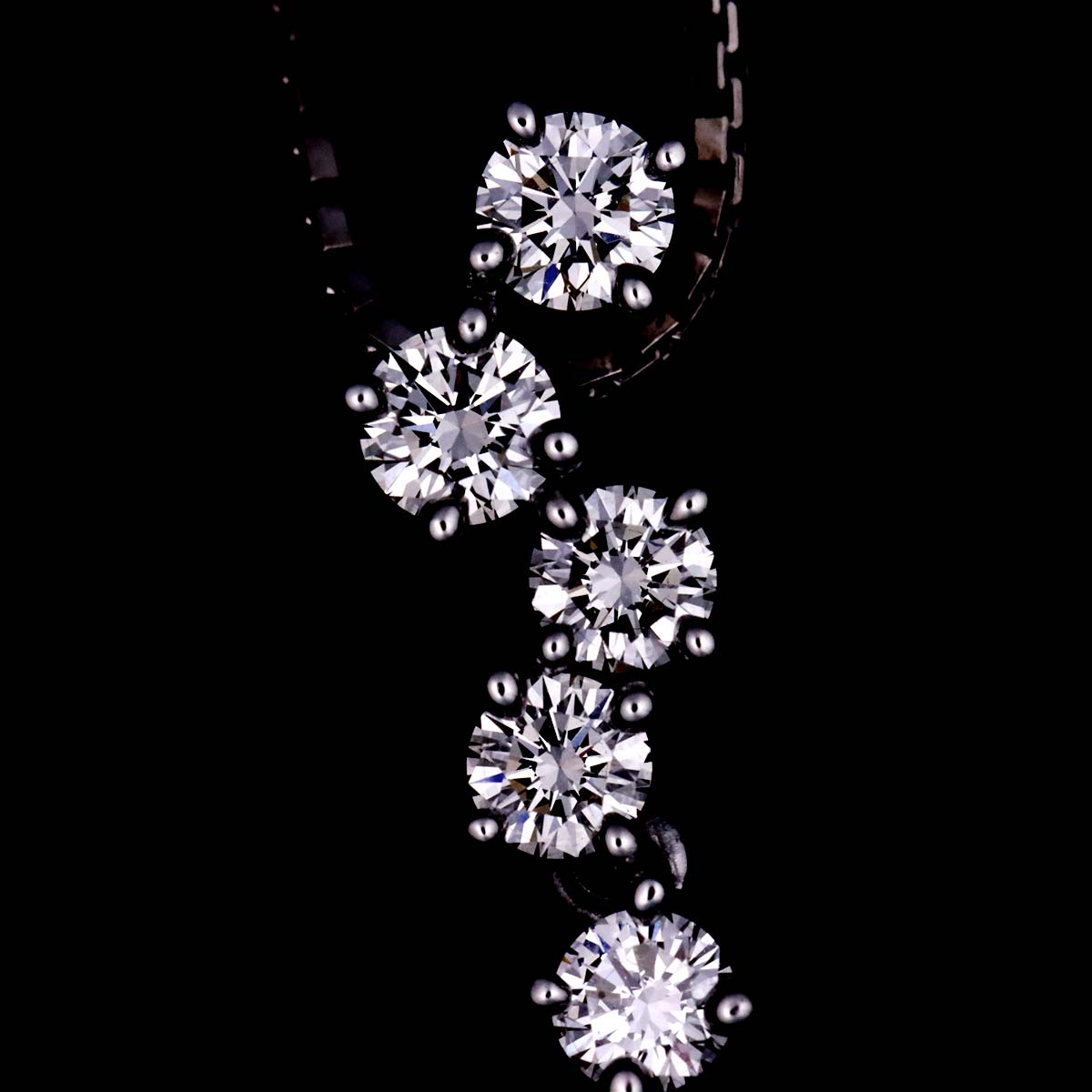 Diamond 0.36ct Necklace 18K WG White Gold 750