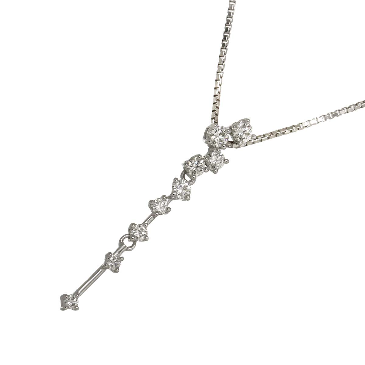 Diamond 0.36ct Necklace 18K WG White Gold 750