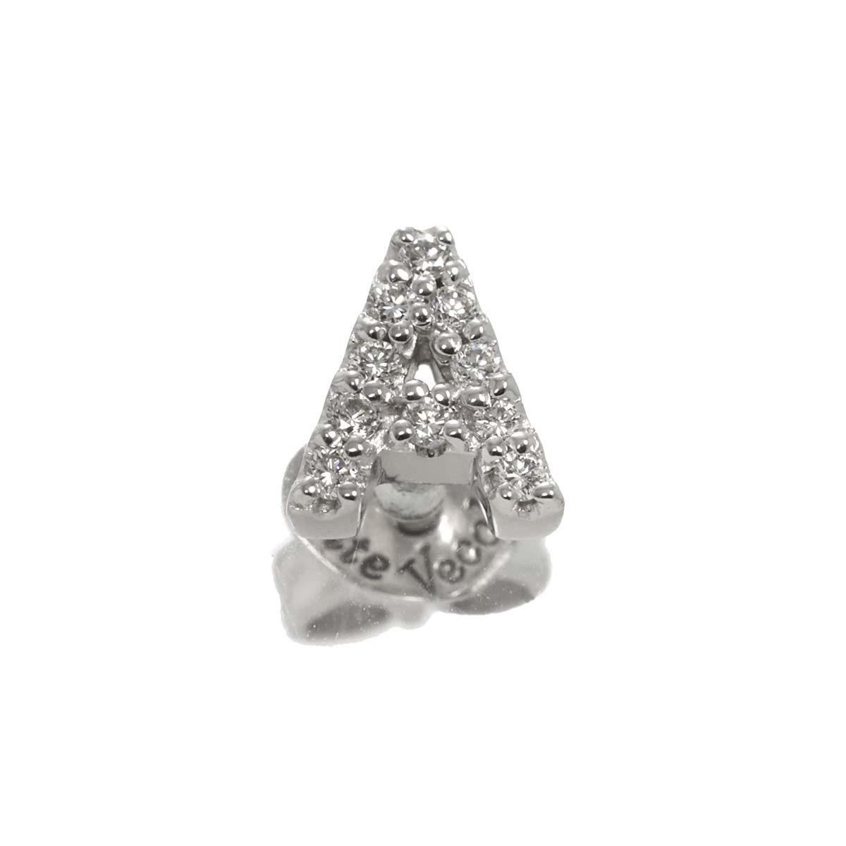Diamond 0.05ct Earring Pierced 18K WG One Piece only