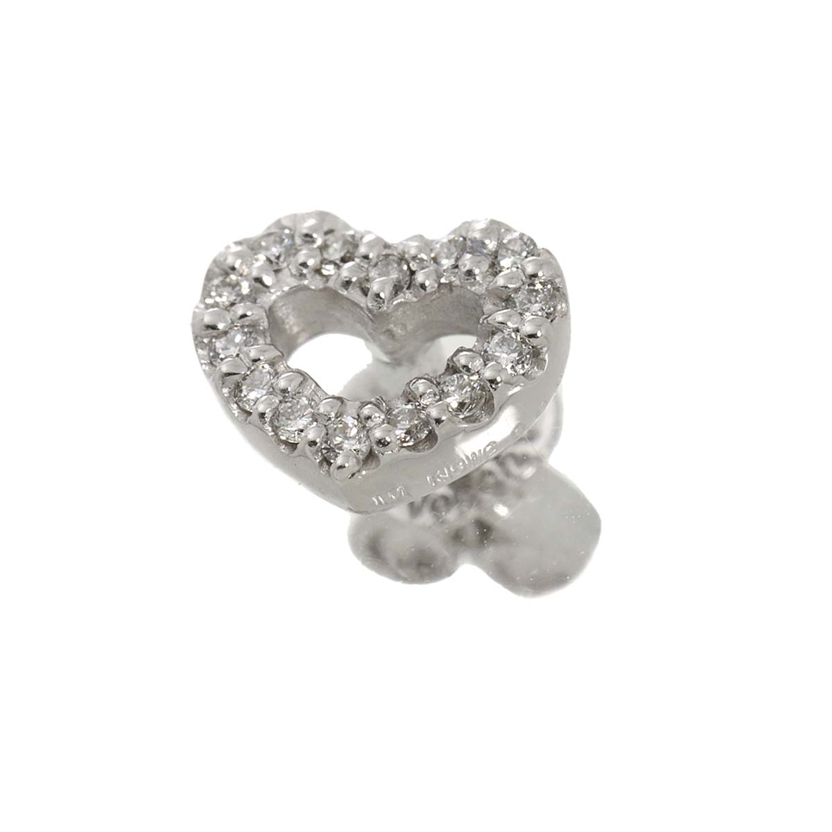 Diamond 0.08ct Earring Pierced 18K WG One Piece only