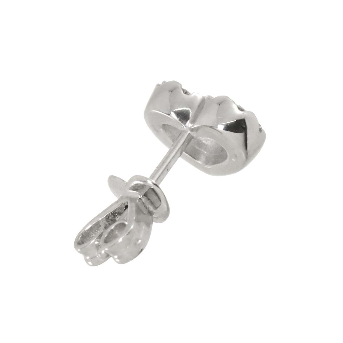 Diamond 0.08ct Earring Pierced 18K WG One Piece only