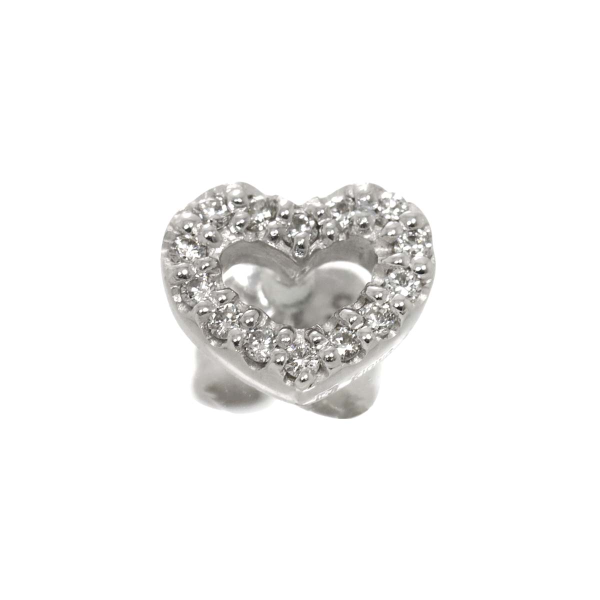 Diamond 0.08ct Earring Pierced 18K WG One Piece only