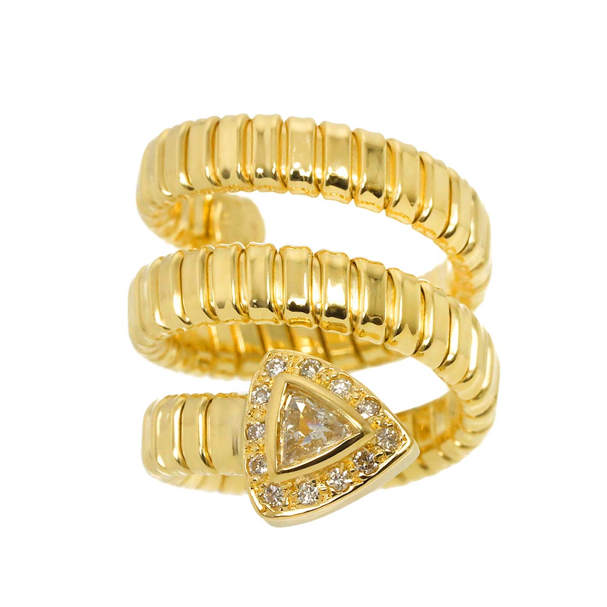 Diamond 0.20ct/0.18ct Ring 18K YG Yellow Gold 750 2.75-3(US)