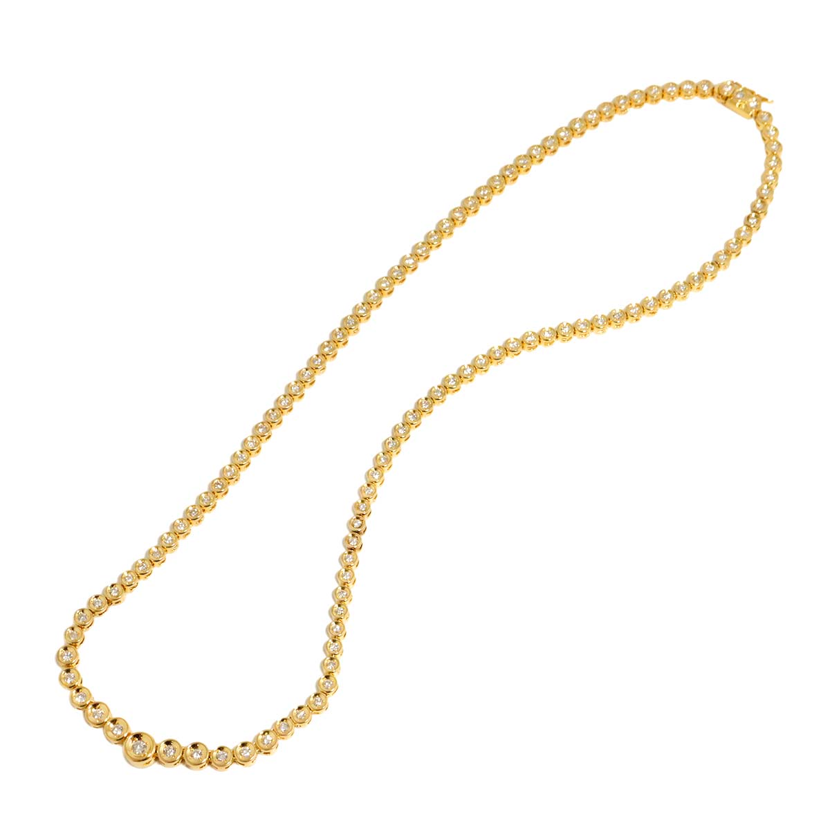 Diamond 2.09ct Necklace 18K YG Yellow Gold 750