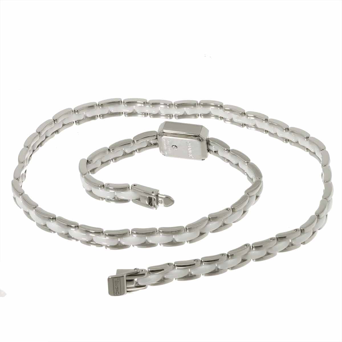 Premiere H3059 Diamond Bezel Ceramic Quartz White Dial Ladies