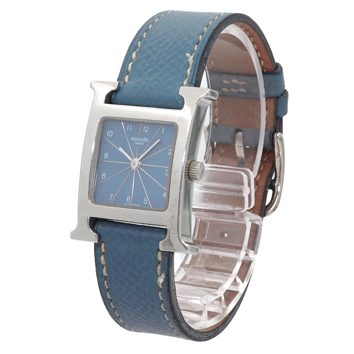 HERMES H Watch HH1.210 Quartz Blue Dial Ladies Watch