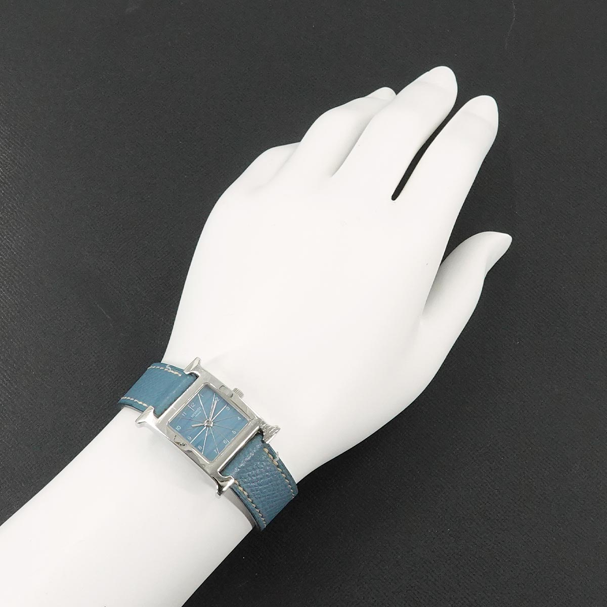 HERMES H Watch HH1.210 Quartz Blue Dial Ladies Watch
