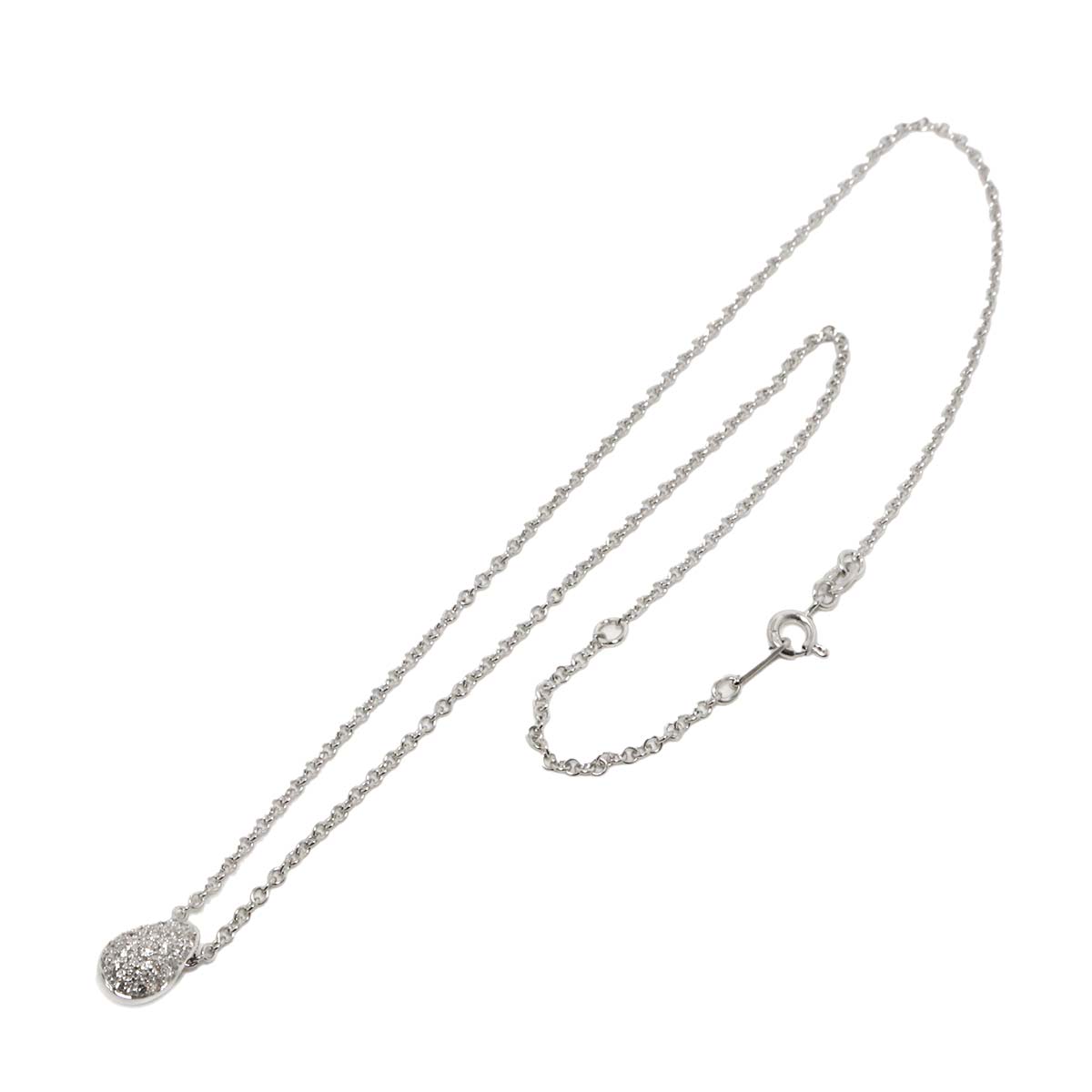 Diamond 0.32ct Necklace 18K White Gold 750