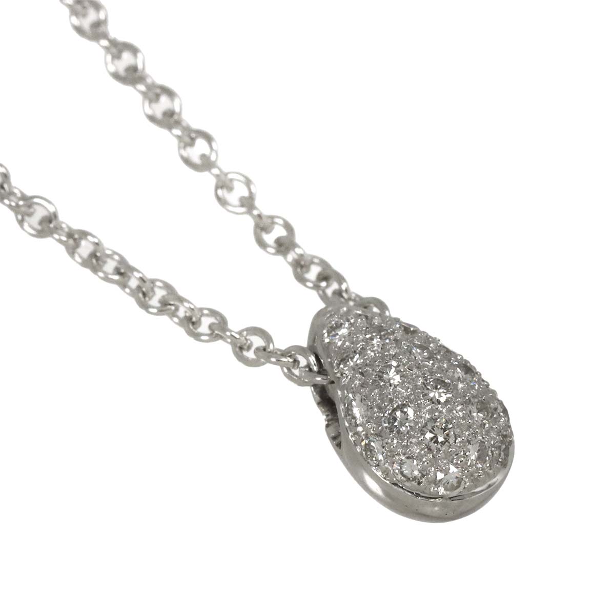 Diamond 0.32ct Necklace 18K White Gold 750