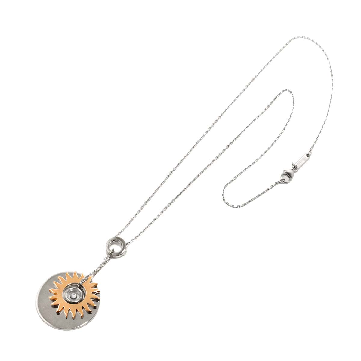 Happy Diamond Necklace 18K WG PG 750