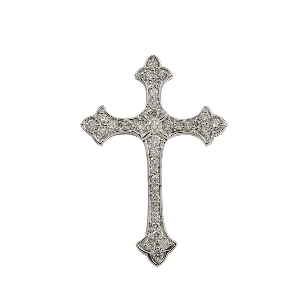 Diamond 1.00ct Pendant Top 18K K18 WG White Gold 750