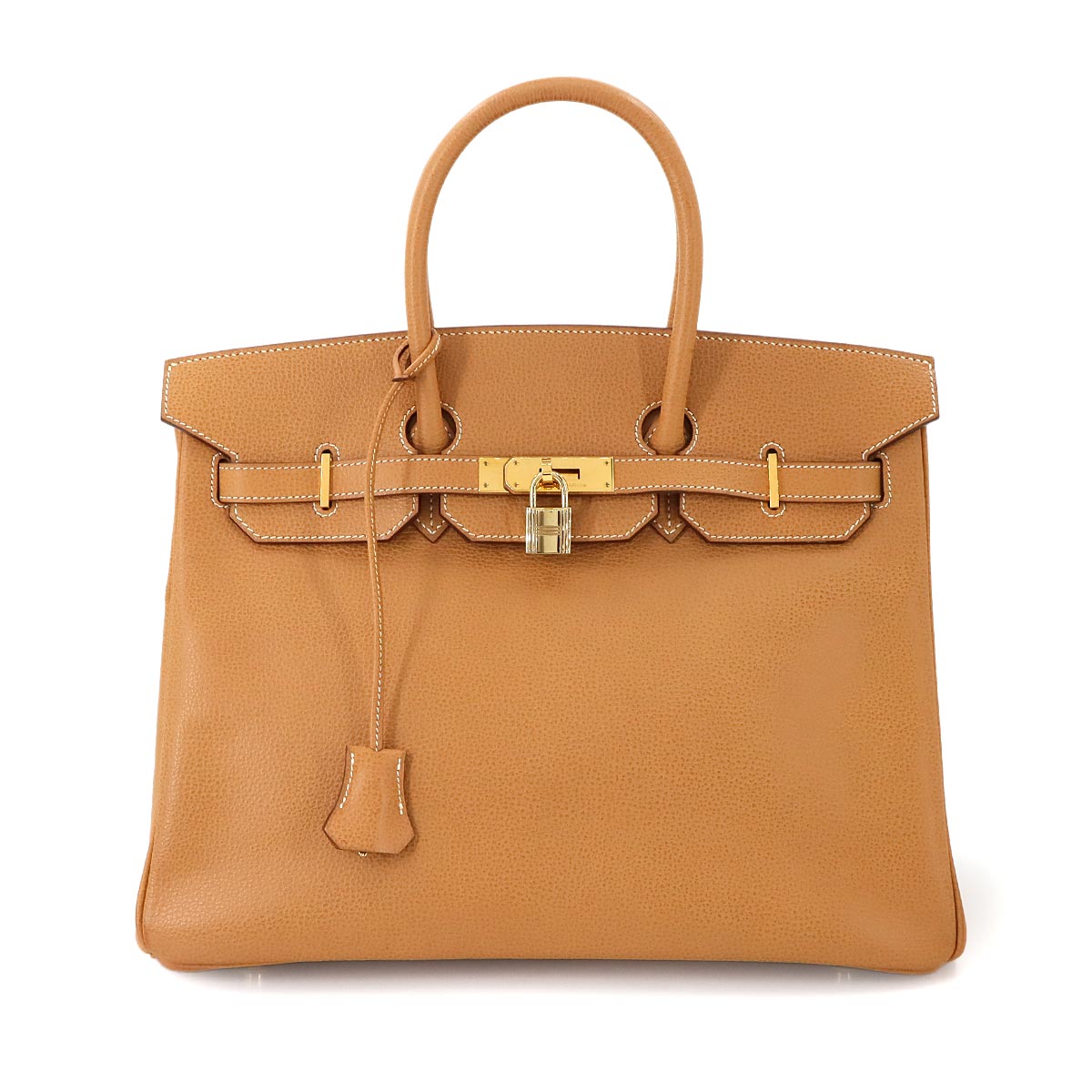 Birkin 35 Hand Bag Vache liegee Natural Purse 90291491