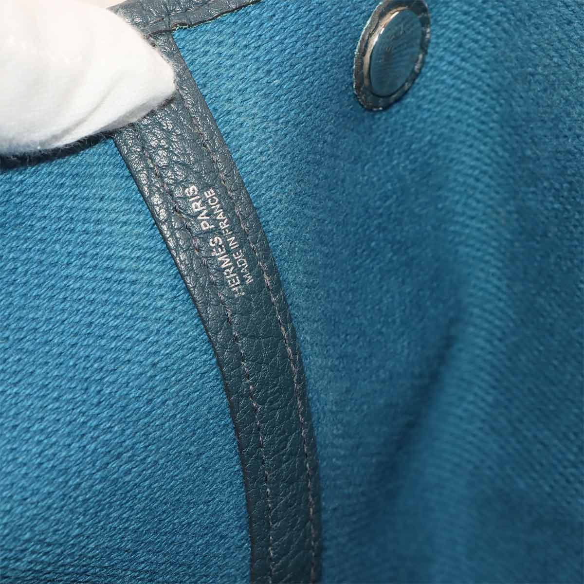 Garden Party PM Tote Bag Twill H Vache Country Ecru