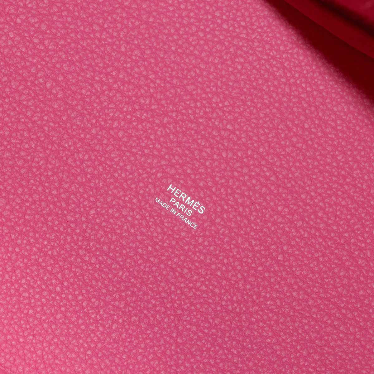 Picotin Lock MM Hand Bag Taurillon Maurice Rose Shocking Purse