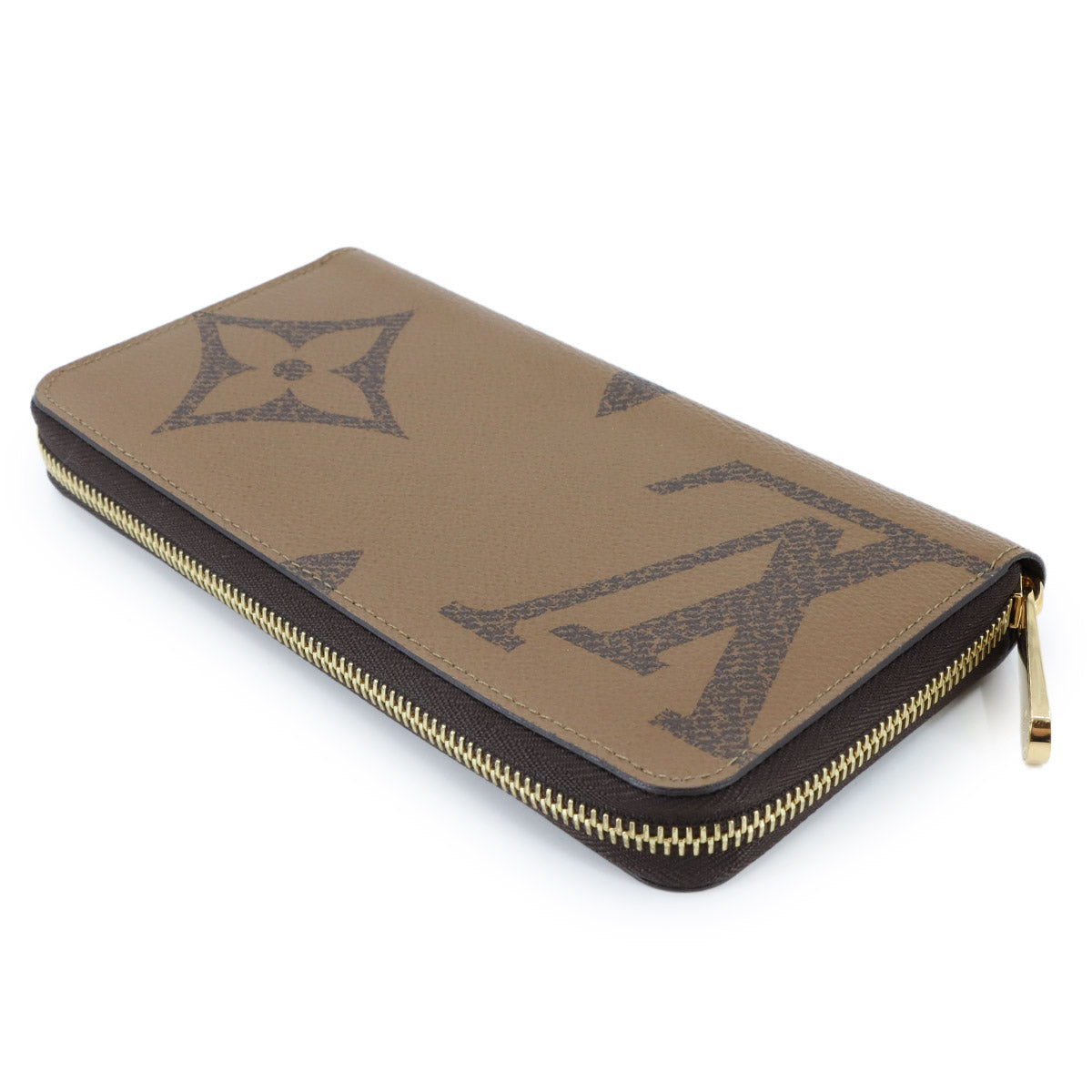 Giant Monogram Reverse Zippy Wallet Brown M69353 Purse