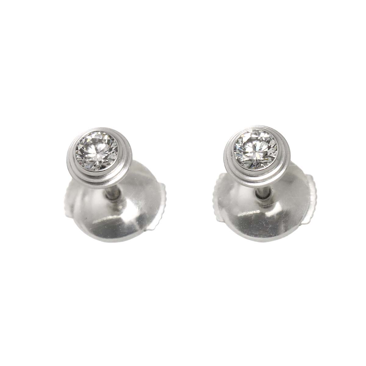 Damour MM Diamond Earrings Pierced 18K WG 750