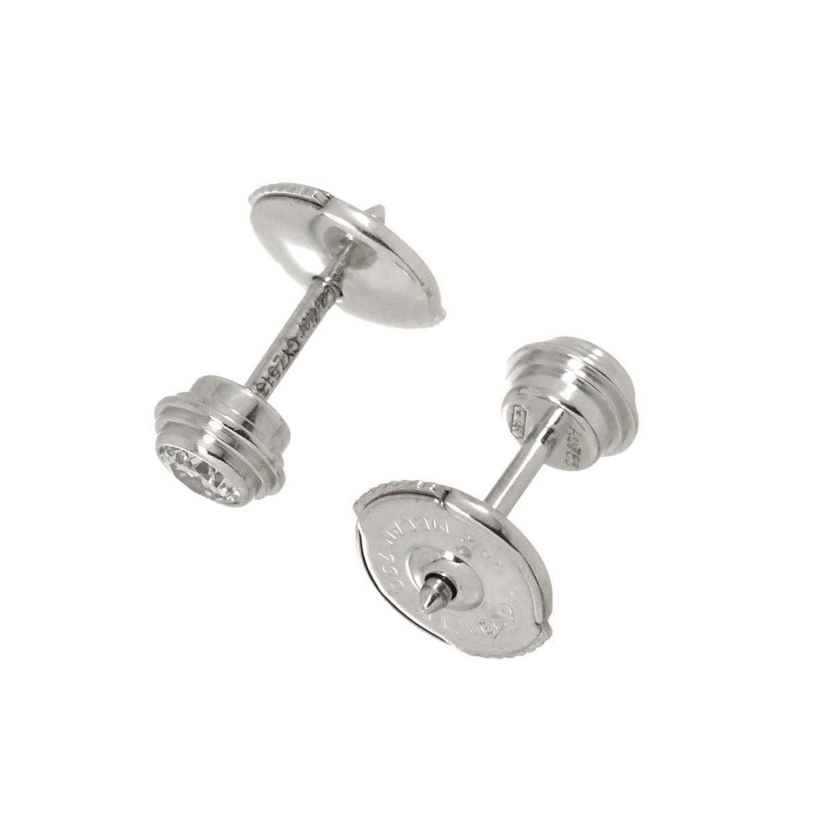 Damour MM Diamond Earrings Pierced 18K WG 750