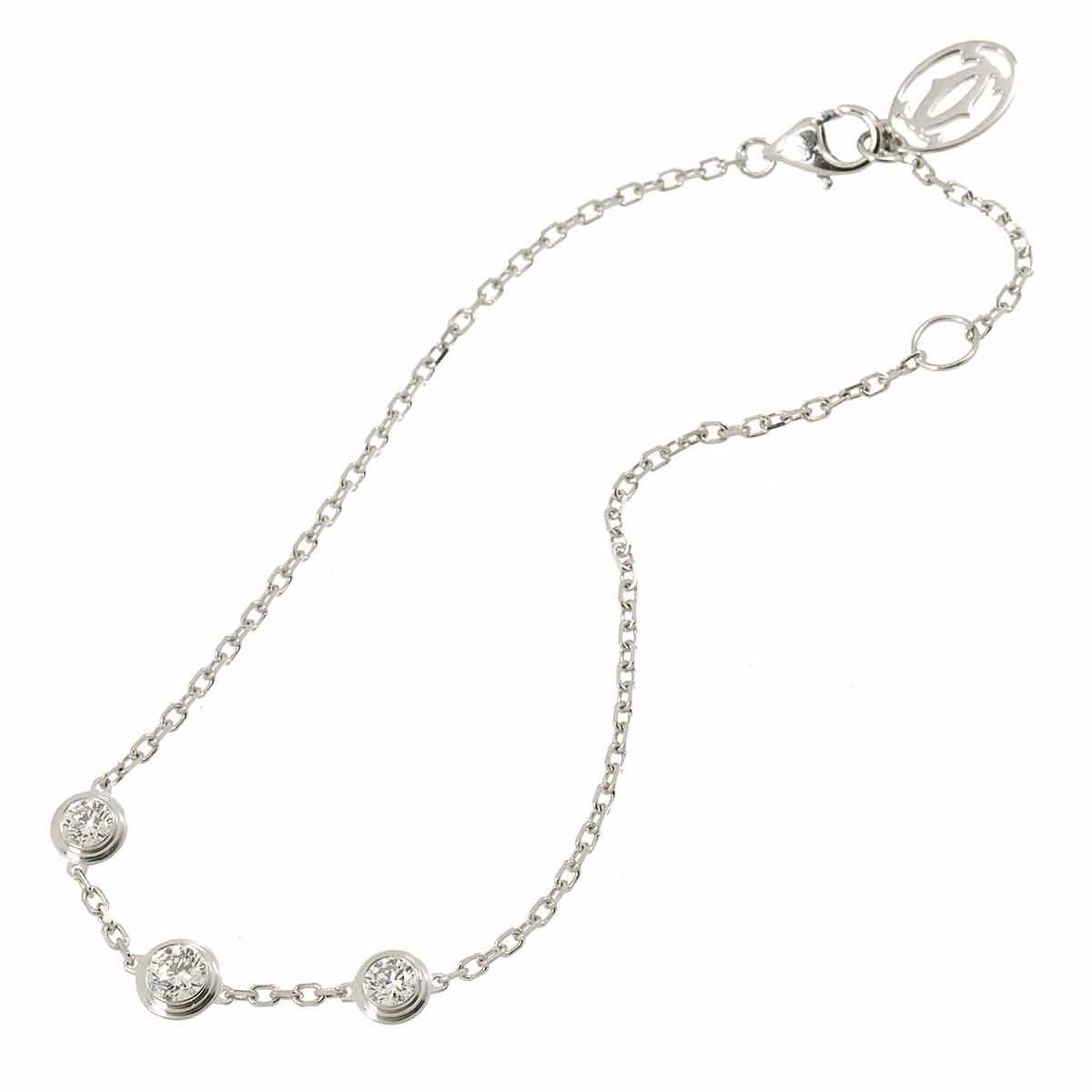 d Amour Diamond 3P Bracelet 18K White Gold 750