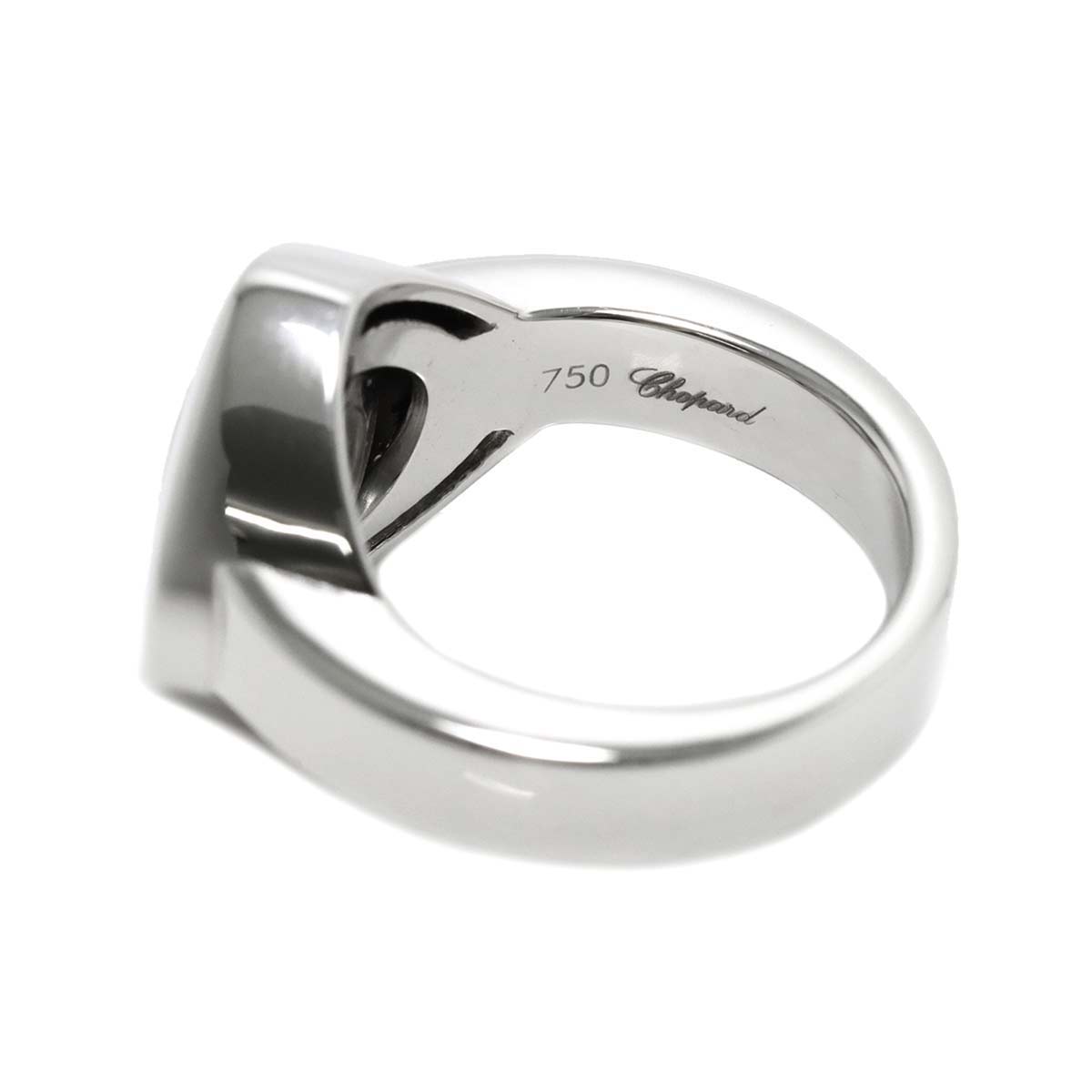 Happy Diamond Heart Ring 18K White Gold 750 Size5.25(US)