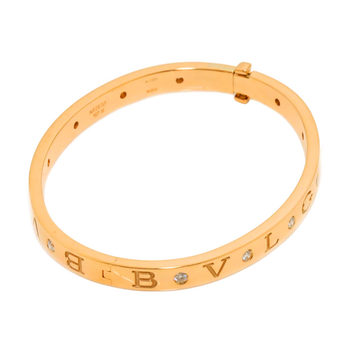 B-zero1 Diamond Bangle Bracelet 18K PG 750 size S