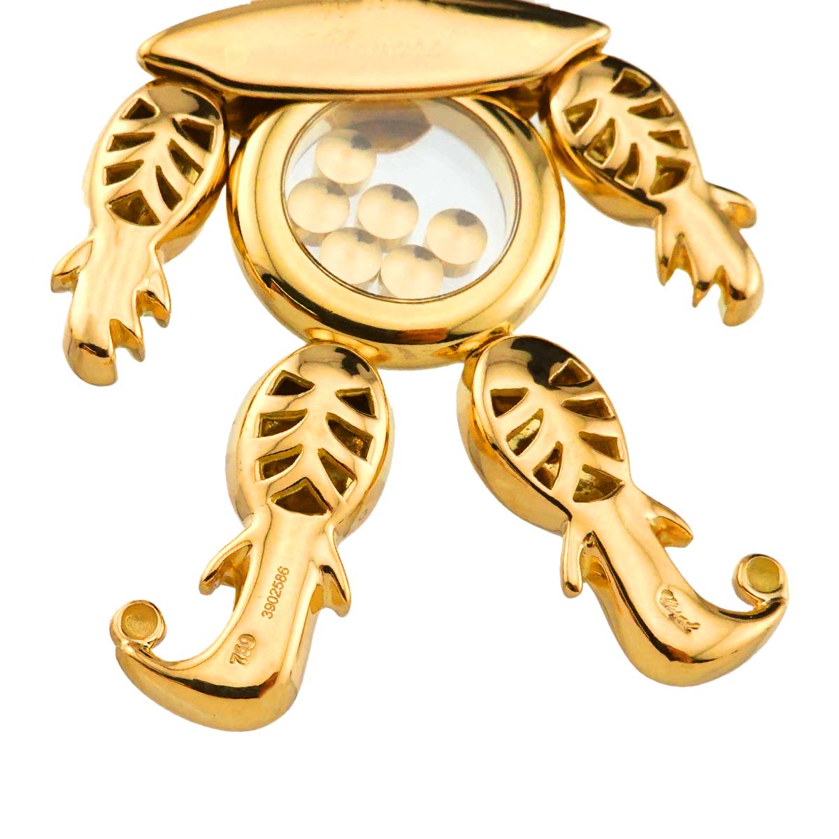 Happy Diamond clown motif Multi Stone Necklace 18K YG 750