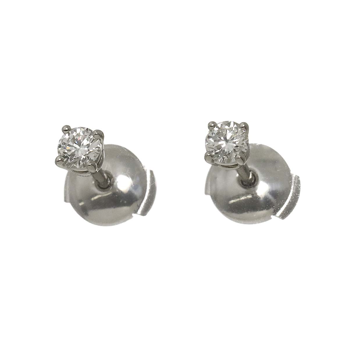 Diamond 0.18ctx2 I/VVS1/3EX Earrings Pierced Pt