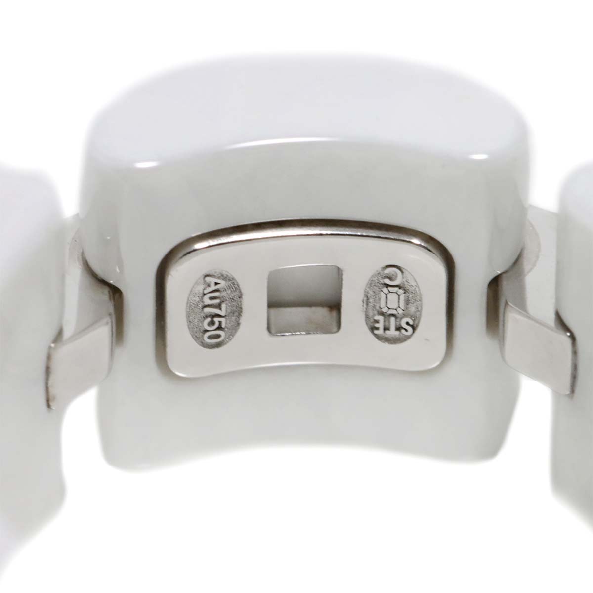 ULTRA Wide Ring Ceramic 18K WG 750 Size54 6.25-6.5(US)