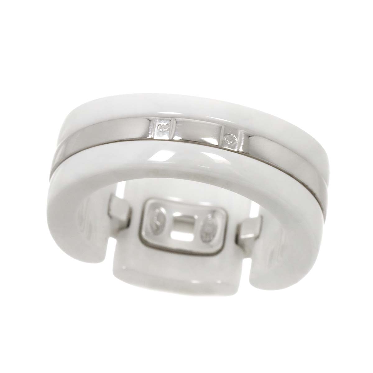 ULTRA Wide Ring Ceramic 18K WG 750 Size54 6.25-6.5(US)