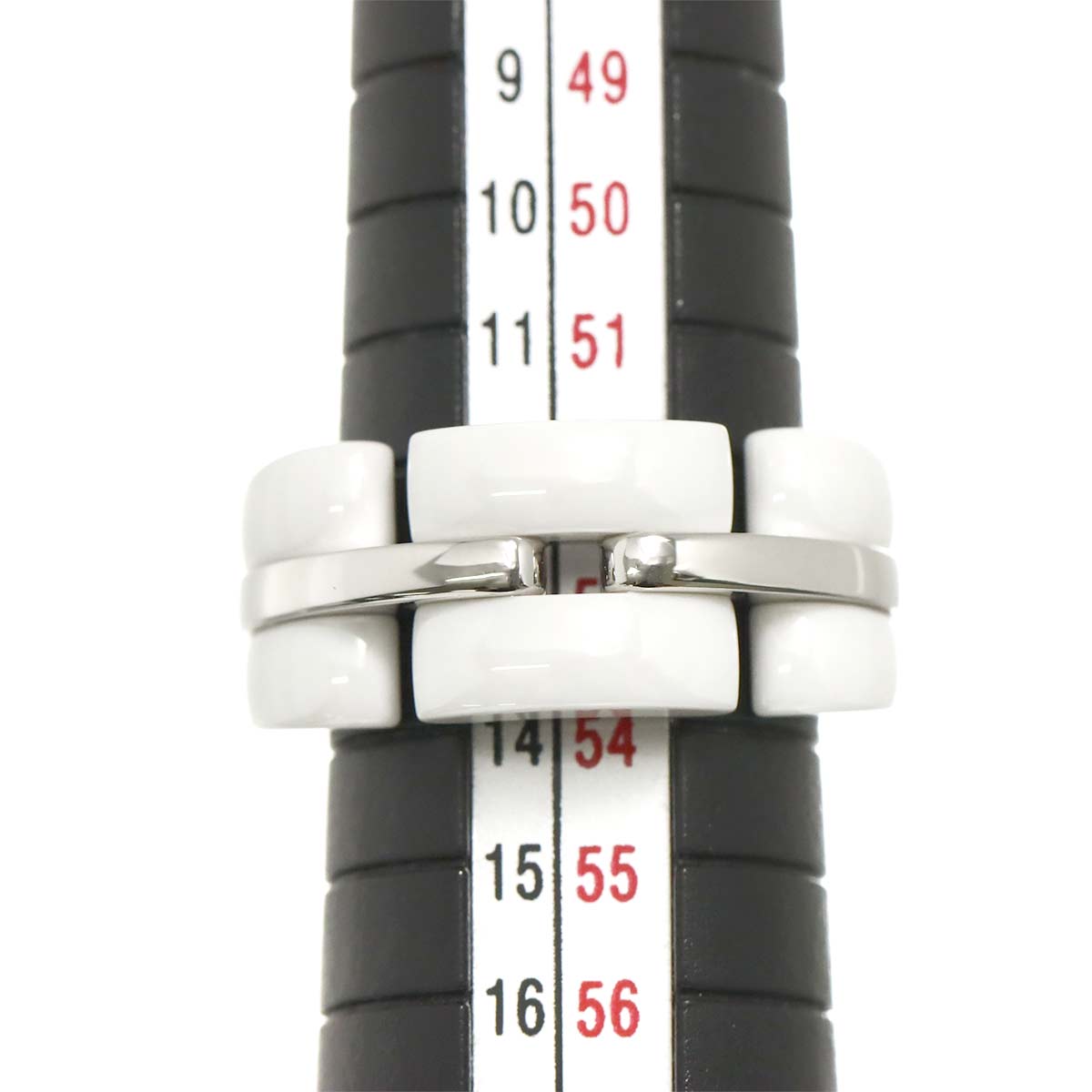 ULTRA Wide Ring Ceramic 18K WG 750 Size54 6.25-6.5(US)
