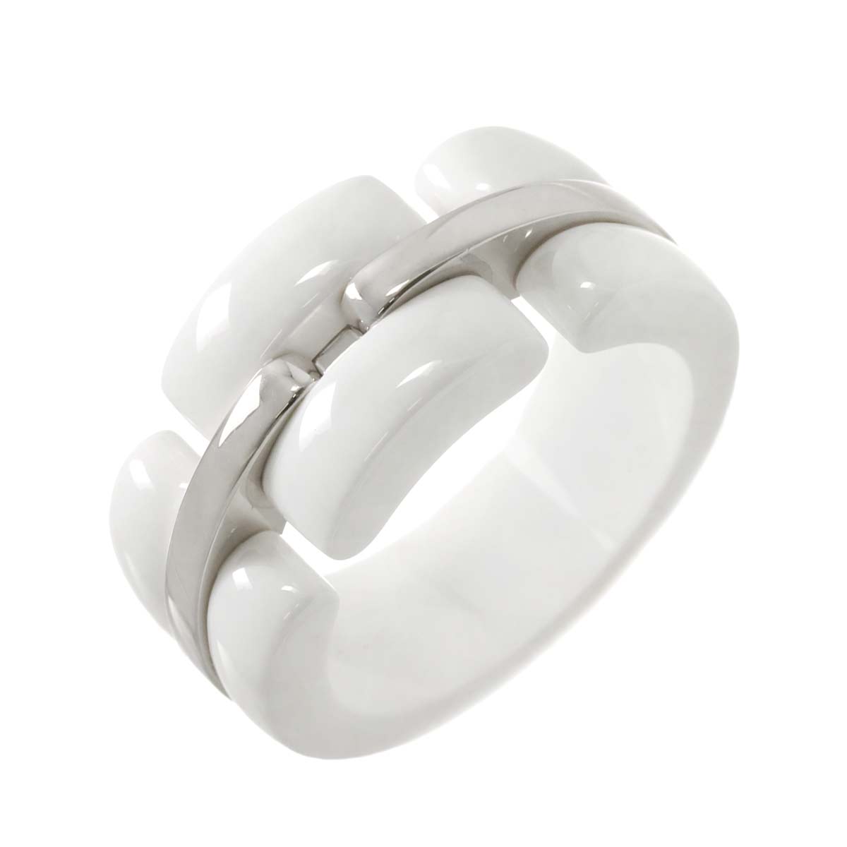 ULTRA Wide Ring Ceramic 18K WG 750 Size54 6.25-6.5(US)