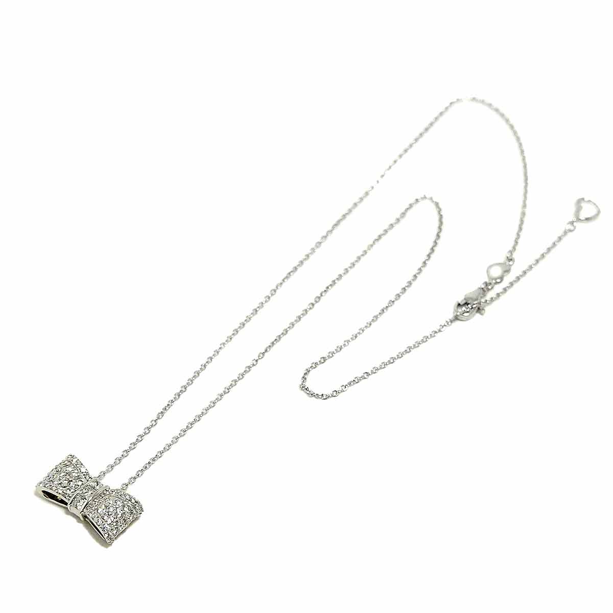 Diamond 0.48ct/0.15ct Necklace 18K White Gold 750