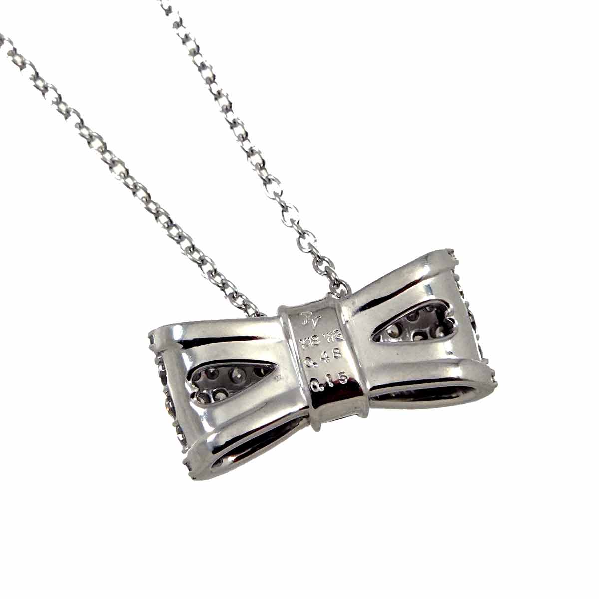 Diamond 0.48ct/0.15ct Necklace 18K White Gold 750
