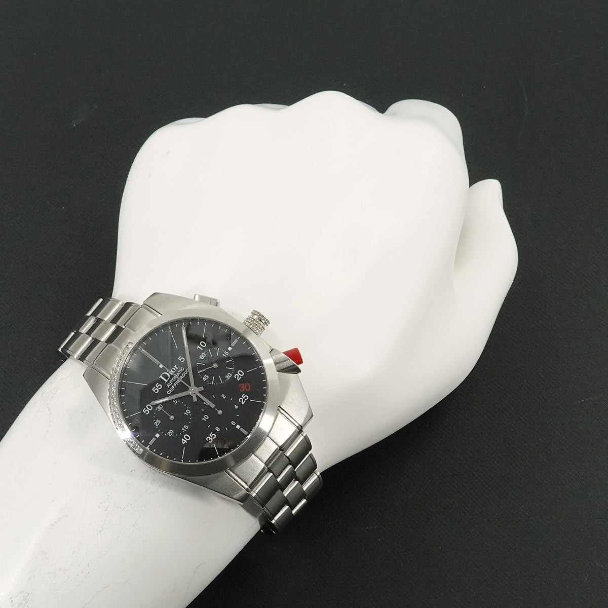 CHIFFRE ROUGE Date CD084612 Chronograph Black Dial