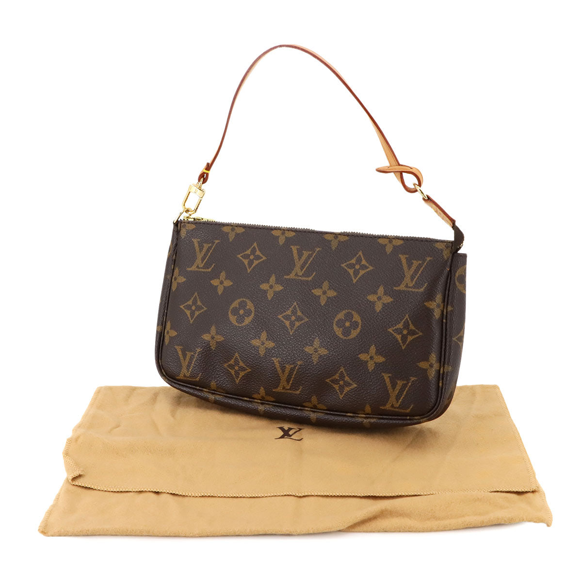 Monogram Pochette Accessoires Hand Bag Pouch Brown M51980