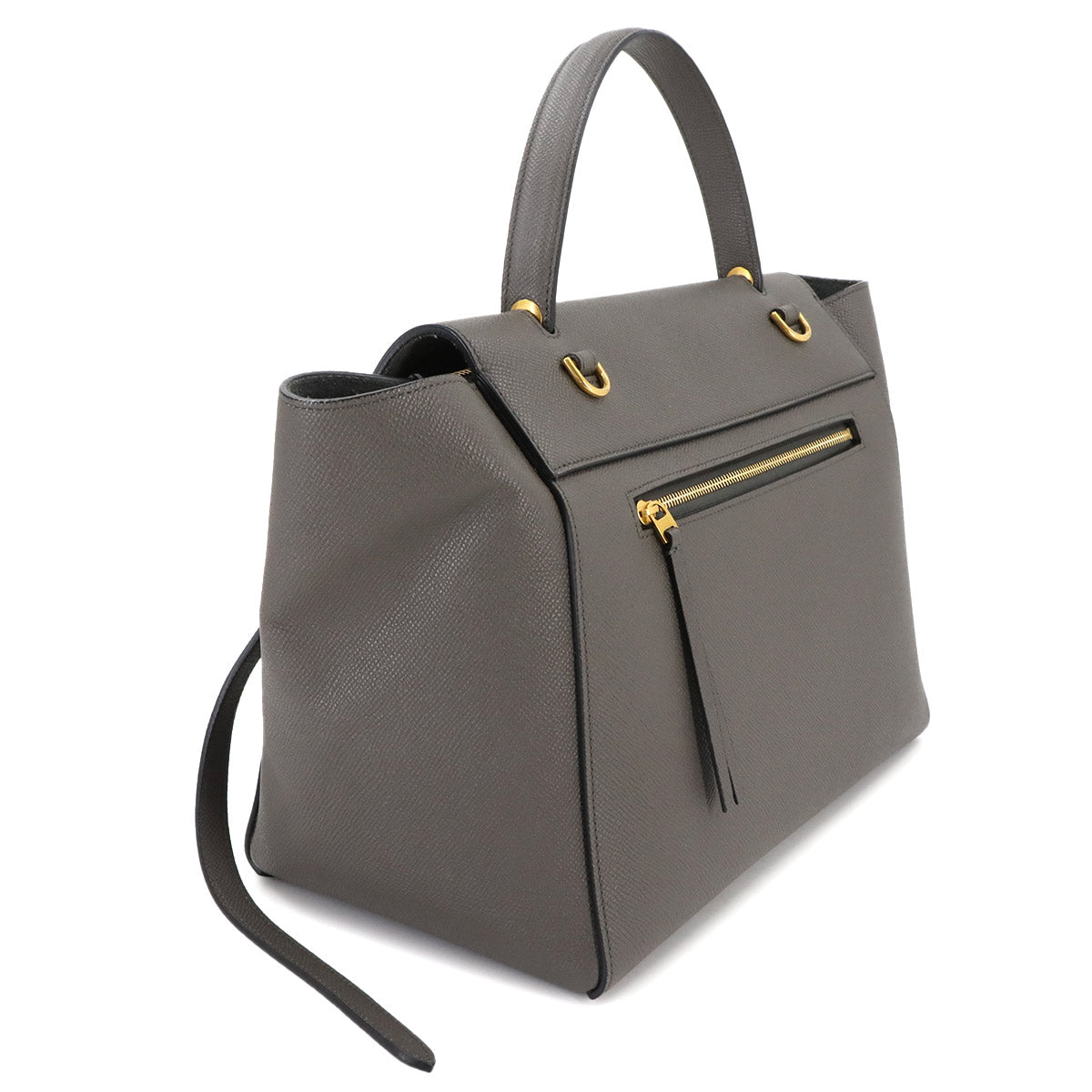 Belt Bag Mini 2way Hand Shoulder Bag Leather Gray 176103 Purse
