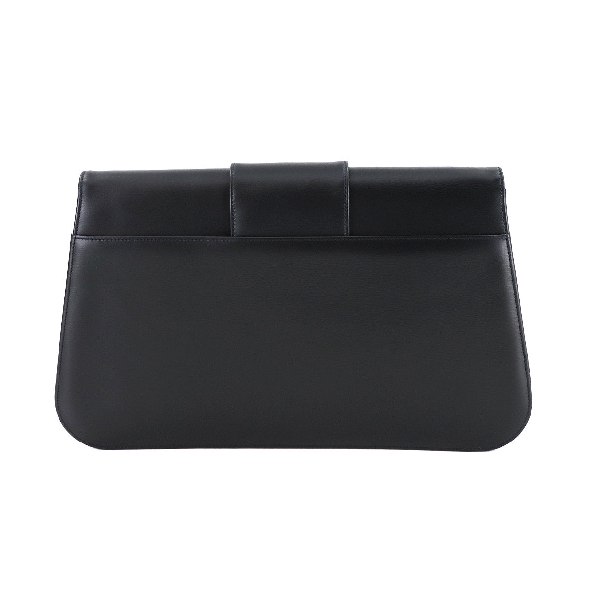 Sapphire Line Chain Shoulder Bag Leather Navy