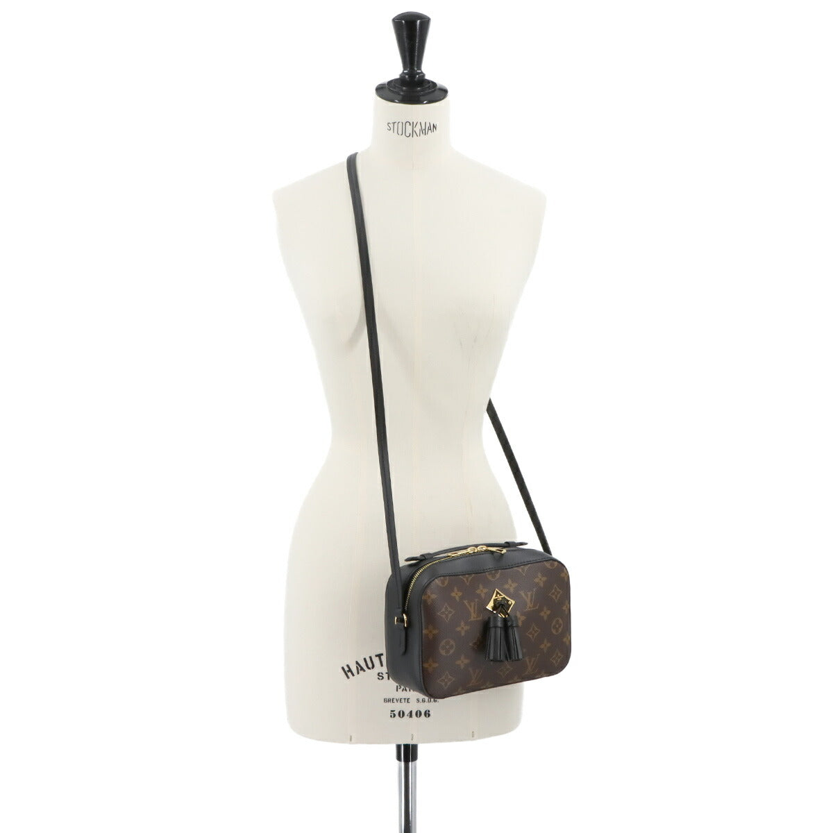Monogram Saintonge Shoulder Bag Brown Noir M43555 Purse