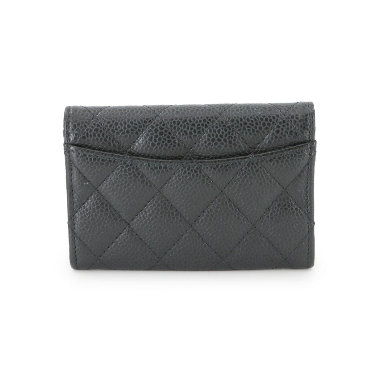 Matelasse Card Case Leather Black AP0214 Accessory