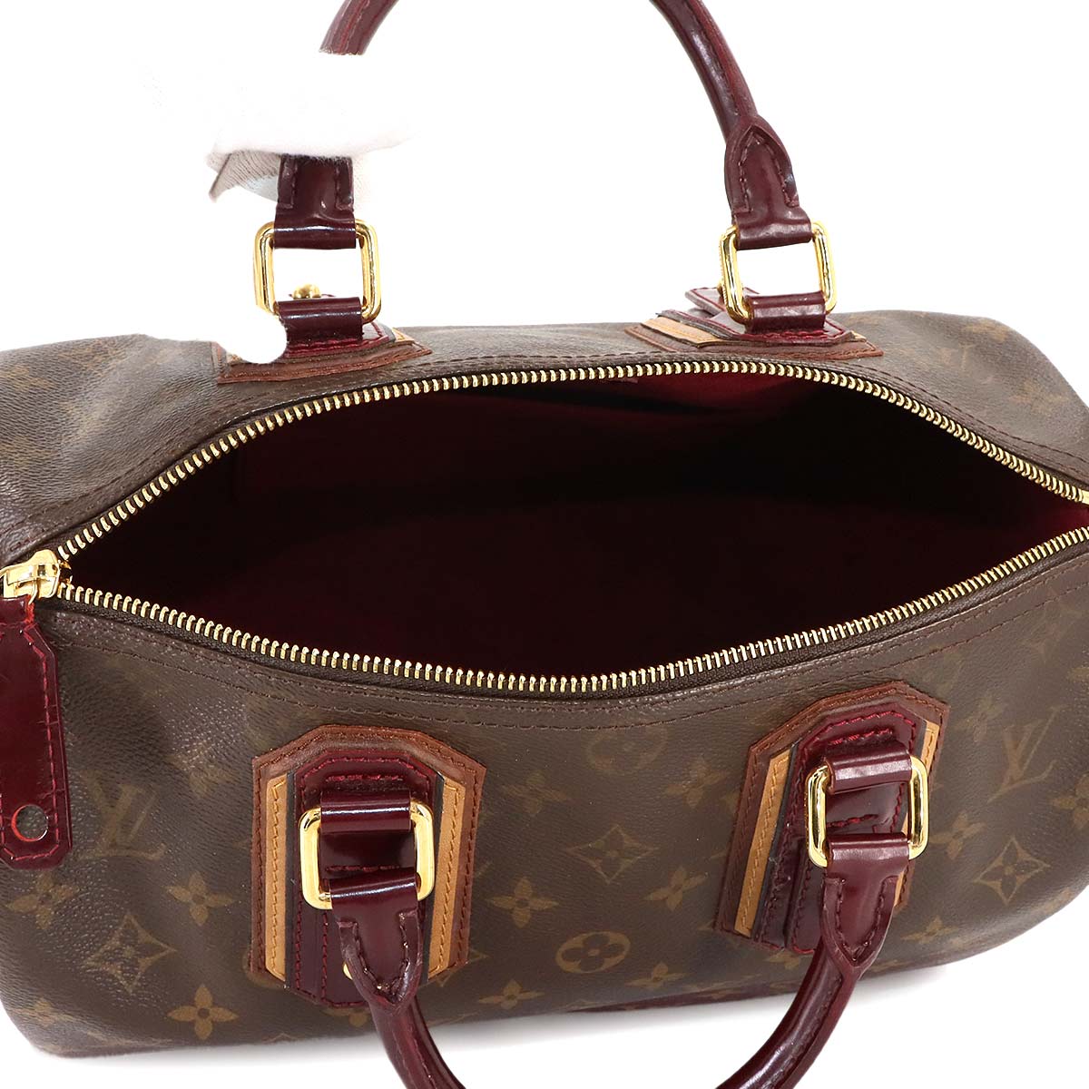 Monogram Mirage Speedy 30 Hand Bag Brown Bordeaux M95586