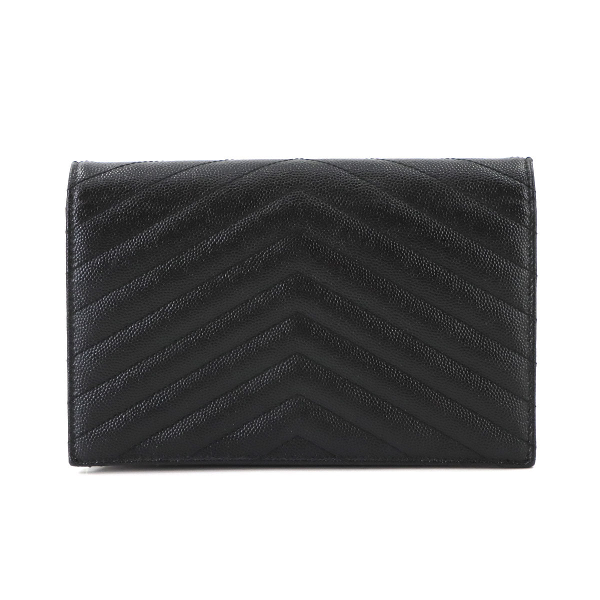 Cassandre Envelope Chain Wallet Leather Black 393953