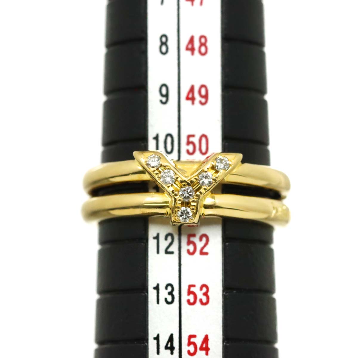 Diamond Ring 18K YG 750 size5.5-5.75(US)