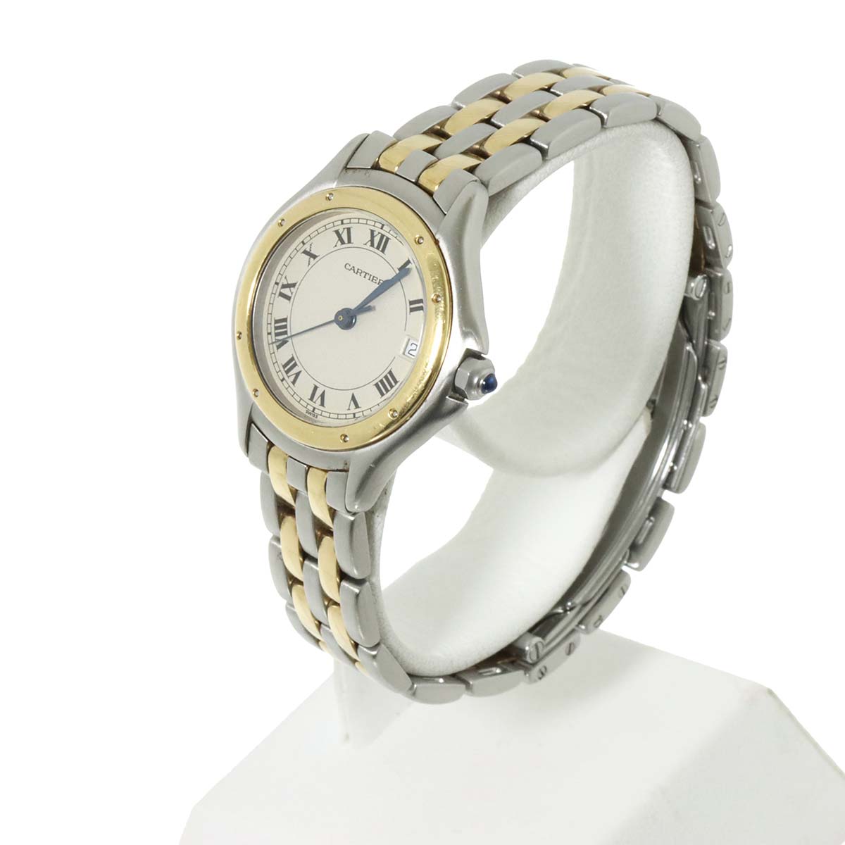 panthere cougar SM YG Date Quartz Cream Dial Ladies Watch