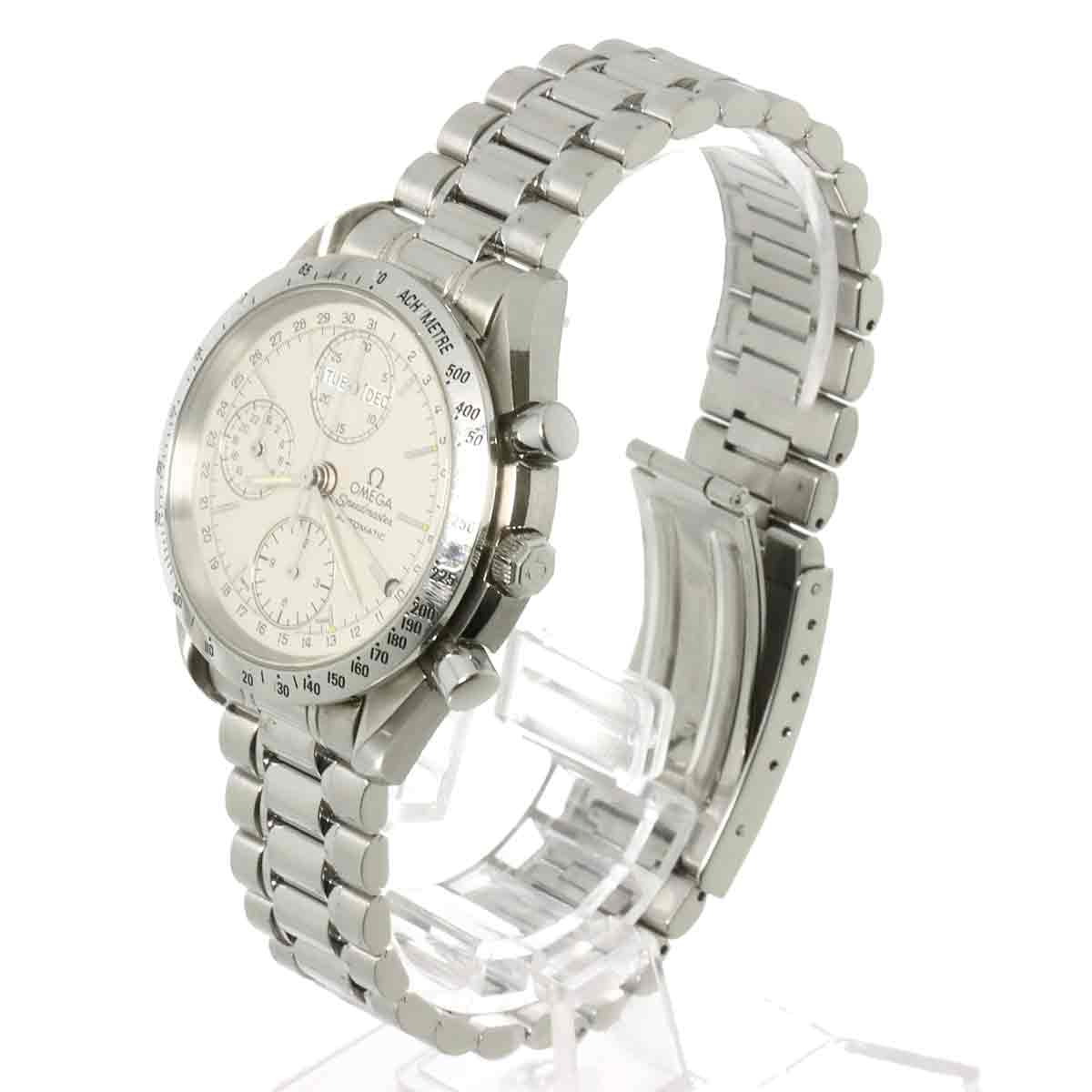 Speedmaster 3521 30 Triple calendar Chronograph Silver Dial