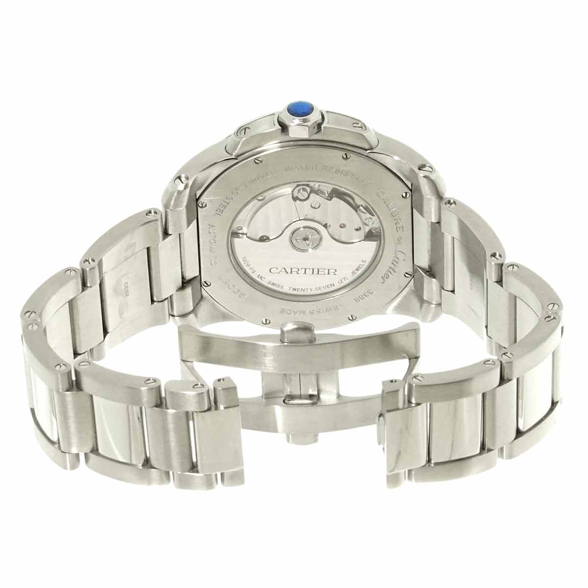 Caliber De Cartier W7100016 Date Black Dial Mens Watch