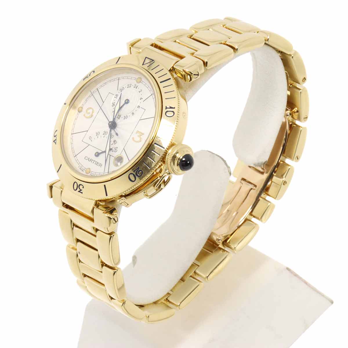 Pasha 38mm GMT W30144D1 Automatic 750YG Silver Dial Mens