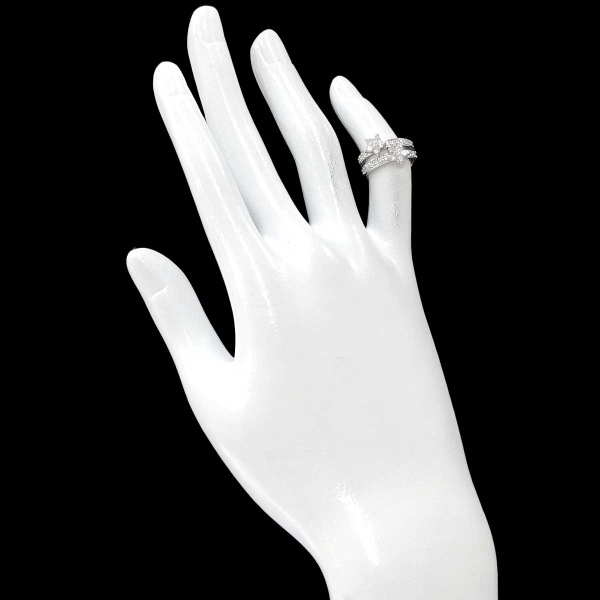 Diamond 0.71ct Ring 18K WG 750 Size2.5(US)
