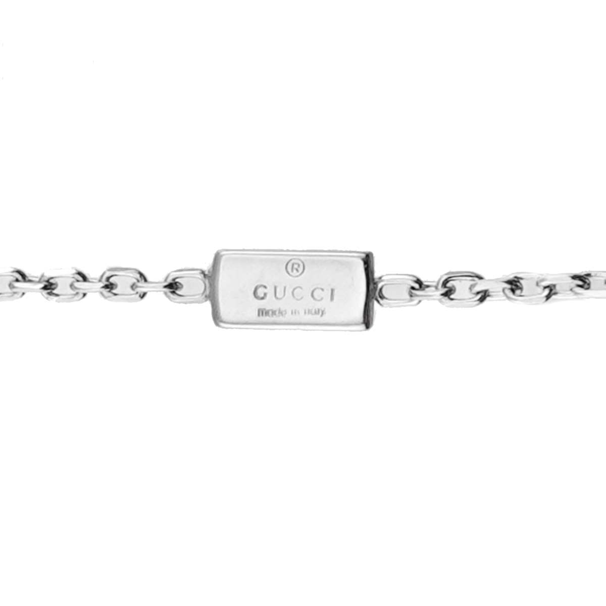 Separate Cross Diamond Necklace 18K White Gold 750