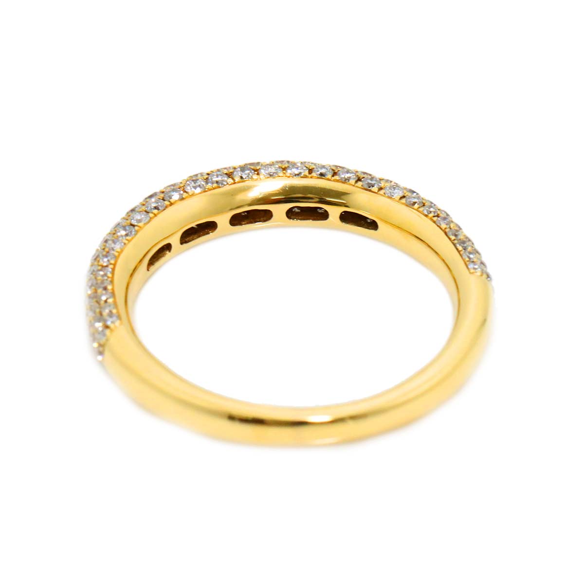 Diamond 0.76ct Ring 18K YG Yellow Gold 750 5.5-5.75(US)